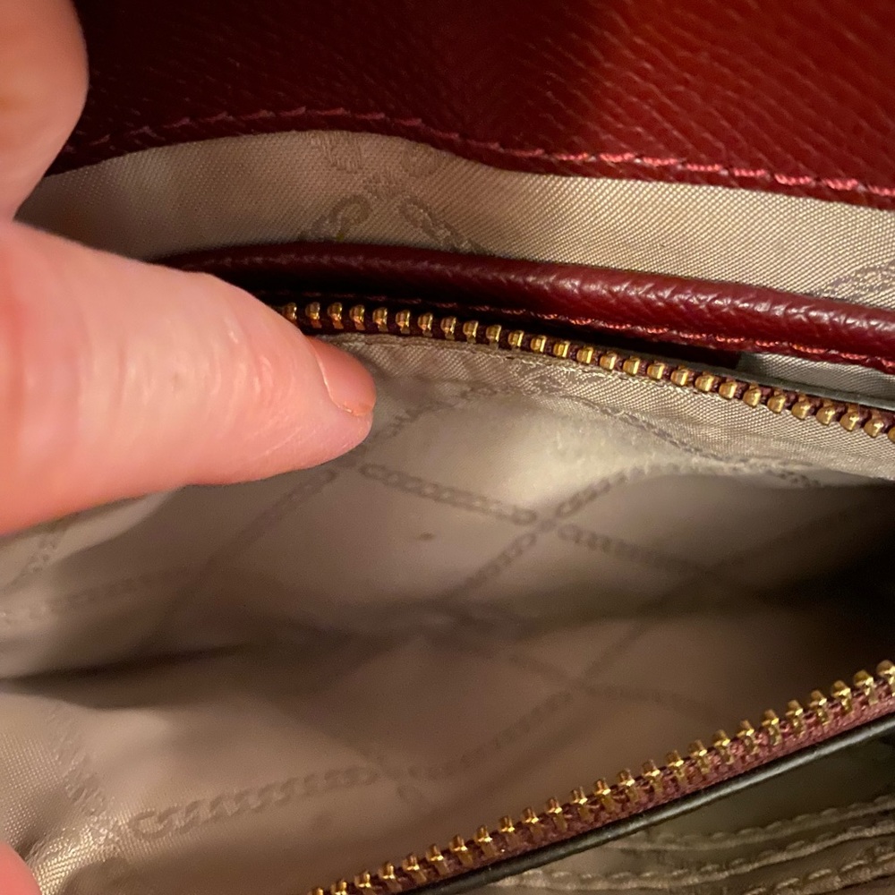 Michael Kors Burgundy Clutch with Chain - Picture 8 of 10